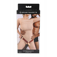 Трусики для страпона Sportsheets Saffron Monte Strap On из искусственной кожи, красные