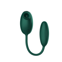 Вакуумний стимулятор із віброяйцем High End Suction Love Egg GREEN