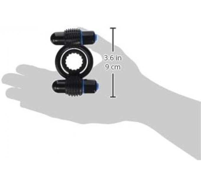 Ерекційне кільце з вібрацією Vibrating Double C-Ring - Black
