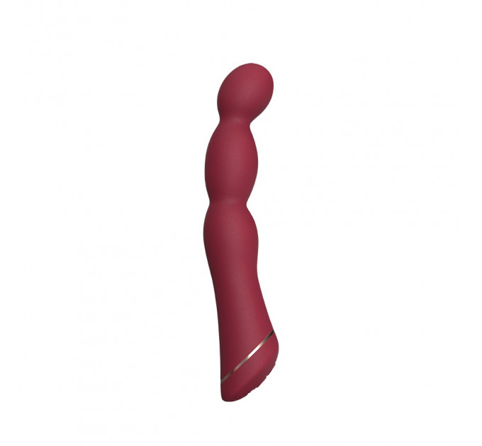 Вибратор классический гибкий Chisa Lust Ripple Lapper, бордовый