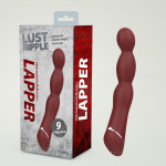 Вибратор классический гибкий Chisa Lust Ripple Lapper, бордовый