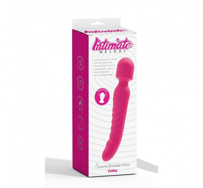 Двухсторонний вибратор микрофон Chisa Intimate Melody Pleasure Spreader Wand с подогревом, розовый