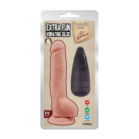 Вібратор реалістичний CHISA T-skin ReaL Extra fun з пультом керування, 23.5 х 4.2 см