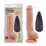Вибратор реалистичный CHISA T-skin ReaL Extra fun с пультом управления, 23.5 х 4.2 см