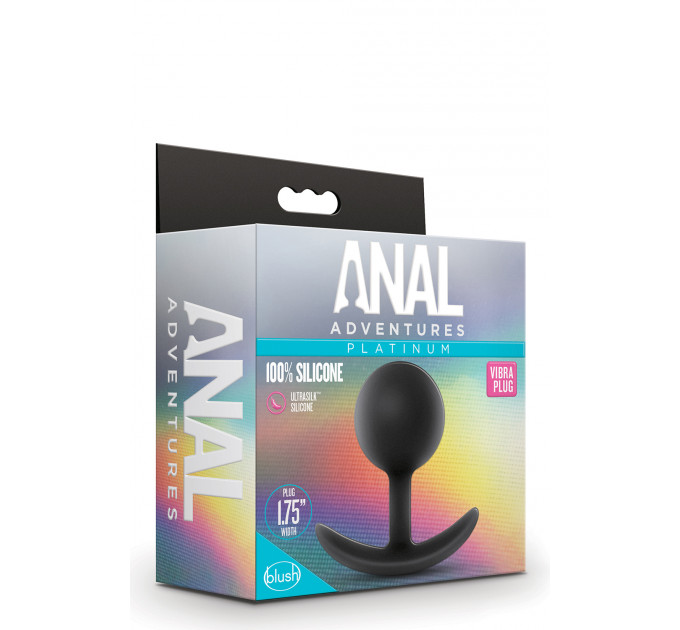 Анальный плаг Blush с внутренним шариком Adventures Platinum Silicone Vibra