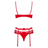 Комплект Obsessive Heartina 3 pcs set S / M S \ M червоний