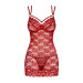 Сорочка Obsessive 860-CHE-3 chemise & thong red S/M