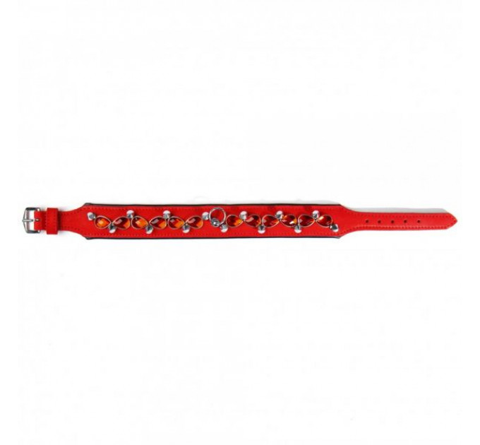 Ошейник Leather Jewel & Spike, Red