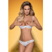 Комплект открытая грудь Obsessive ALABASTRA Set L/XL белый