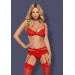 Комплект Obsessive Heartina 3 pcs set S/M S\M красный