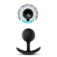 Анальный плаг Blush с внутренним шариком Adventures Platinum Silicone Vibra