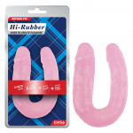 Фаллоимитатор реалистичный двойной Chisa Hi-Rubber 14, розовый