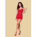 Сорочка Obsessive 860-CHE-3 chemise & thong red S/M