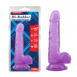 Фаллоимитатор на присоске фиолетовый Chisa Hi-Rubber 7.7