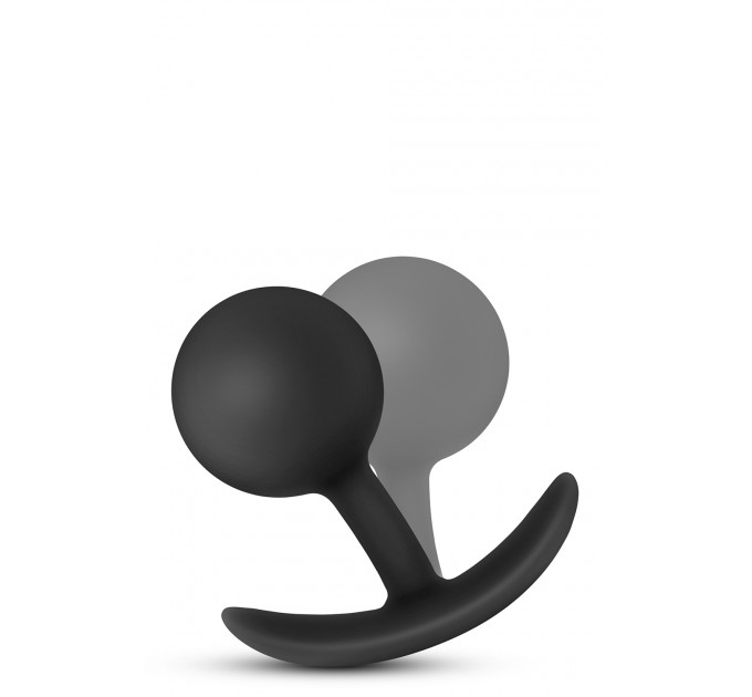 Анальный плаг Blush с внутренним шариком Adventures Platinum Silicone Vibra