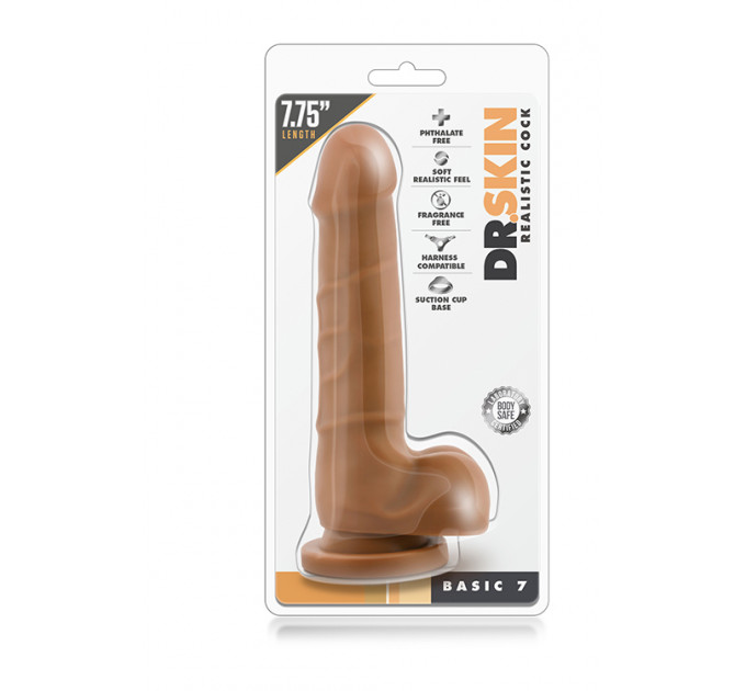Фаллоимитатор DR. SKIN REALISTIC COCK BASIC 7 MOCHA