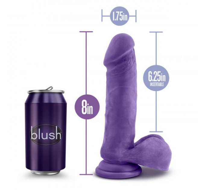 Фаллоимитатор киберкожа AU NATUREL BOLD HERO 8INCH DILDO PURPLE