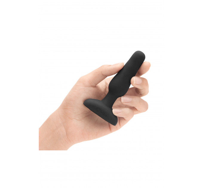 Анальна пробка з вібрацією та пультом B-Vibe Novice Plug, чорна
