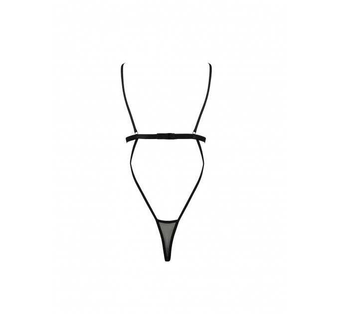 Боди с открытой грудью DIABOLINA BODY black S/M - Passion