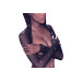 Болеро в сеточку с капюшоном CalExotics Hooded Shoulder Shrug, со стразами, черный