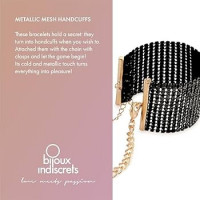 Браслети-наручники DESIR METALLIQUE чорні Bijoux Indiscrets