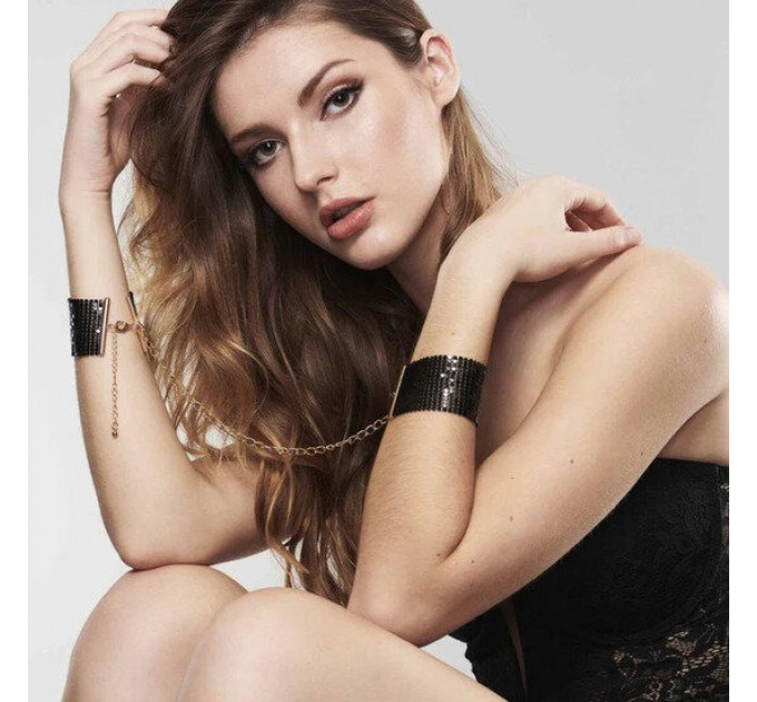 Браслеты-наручники DESIR METALLIQUE чорні Bijoux Indiscrets