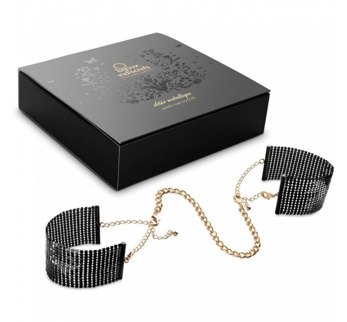 Браслеты-наручники DESIR METALLIQUE чорні Bijoux Indiscrets