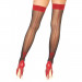 Чулки One Size Scarlet Thigh High Stockings от Leg Avenue, красно-черные