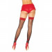 Чулки One Size Scarlet Thigh High Stockings от Leg Avenue, красно-черные