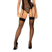 Чулки в сеточку Obsessive S823 stockings, черные, S/M/L