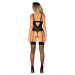 Чулки в сеточку Obsessive S823 stockings, черные, S/M/L