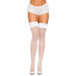 Чулки в сеточку One Size Violet Fishnet Thigh High Stockings от Leg Avenue, белы