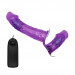 Подвійний страпон із вібрацією фіолетовий - Ultra Passionate Harness Dual Vibration Purple