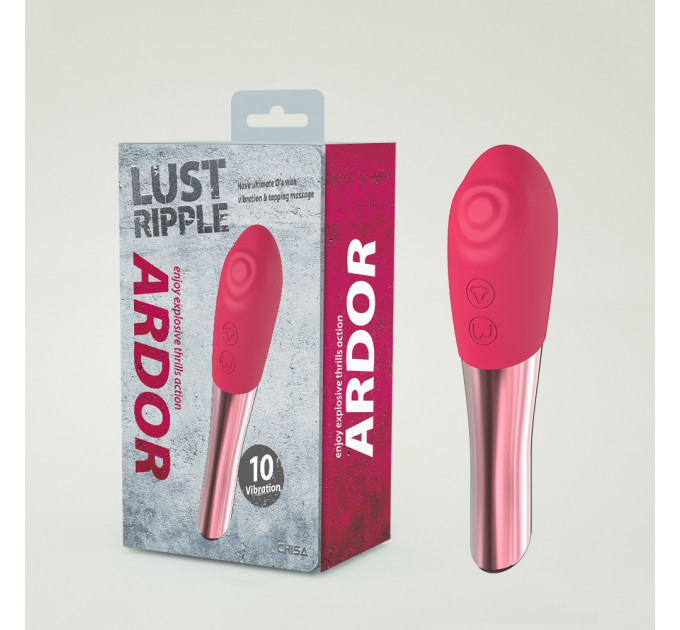 Двухсторонняя вибропуля Chisa Lust Ripple Ardor с пульсирующей головкой, розовый
