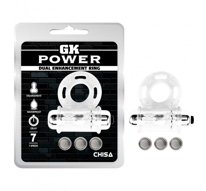 Ерекційне віброкільце Chisa Get Lock Vibrating Bull Ring, прозоре