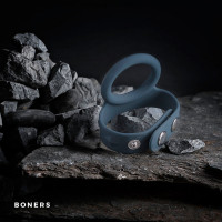 Ерекційне кільце з ремінцем для мошонки, L Boners Cock&Ball Strap