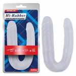 Фаллоимитатор двойной Chisa Hi-Rubber, прозрачный