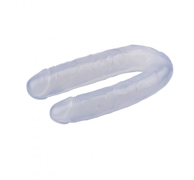 Фаллоимитатор двойной Chisa Hi-Rubber, прозрачный