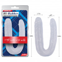 Фаллоимитатор двойной Chisa Hi-Rubber, прозрачный