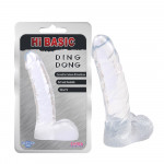 Фаллоимитатор реалистичный Chisa Hi Basic Ding Dong, прозрачный