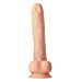 Фалоімітатор гігантський реалістичний Dreamtoys Real Love на присосці з мошонкою, бежевий