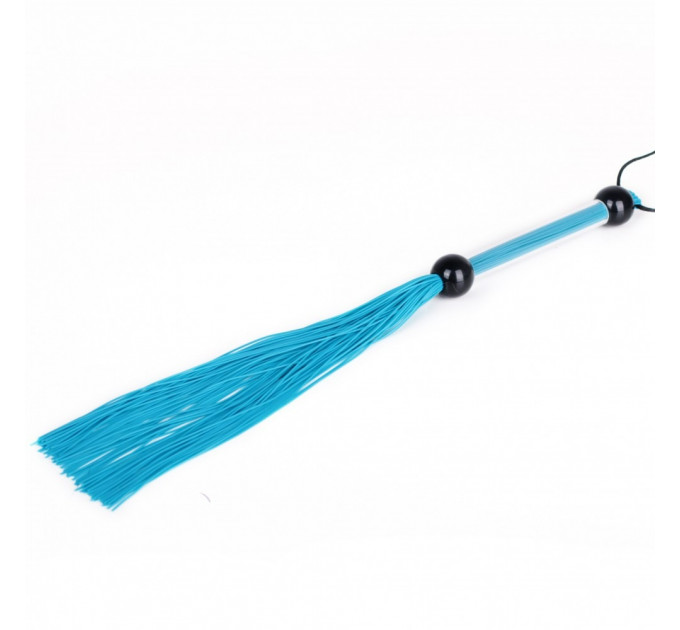 Кнут Голубой 39 см прозрачная ручка 2 шарика FLOGGER DS Fetish