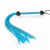 Кнут Блакитний 39 см прозора ручка 2 кульки FLOGGER DS Fetish