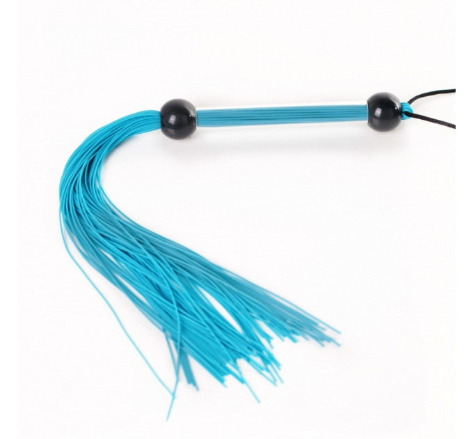 Кнут Голубой 39 см прозрачная ручка 2 шарика FLOGGER DS Fetish