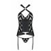 Корсет с геометрическим орнаментом и стринги HIMA CORSET black S/M - Passion