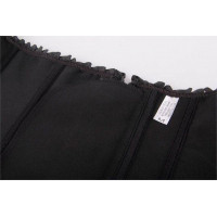 Корсет с цветочным принтом Star Night Corset Top с крючками и шнуровкой, черный, L (без коробки)