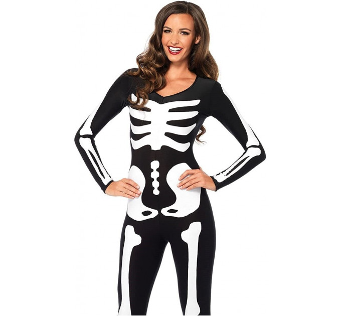 Костюм скелета, светиться в темноте Leg Avenue Womens Skeleton Bodysuit Halloween, размер M