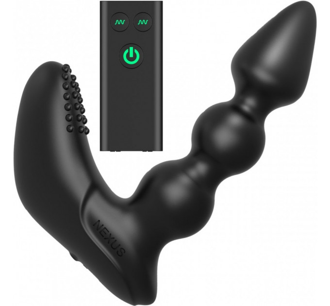 Масажер простати з вібрацією Nexus Bendz, силікон, чорний, 14 х 3 см