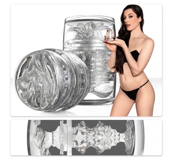 Мастурбатор двухсторонний Fleshlight Quickshot Stoya с имитацией вагины и ануса, прозрачный
