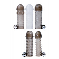 Набір насадок на член із вібрацією A&E VIBRATING PENIS SLEEVE KIT